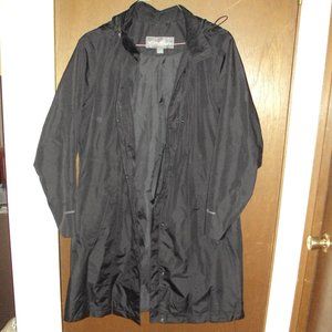 Clothing, Coat, Rain Gear, Eddie Bauer Womens Black Rain Ski Jacket